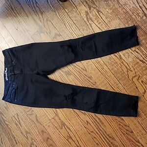 Universal Thread Girls Distressed Black Jeans Size 4/27S